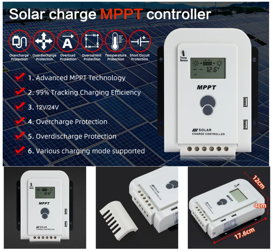 10A Solar Panel Charge Controller Xf0839