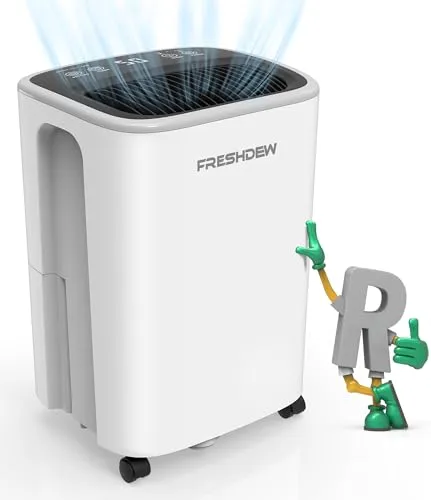 12L/Day Dehumidifier, FRESHDEW Dehumidifiers (New)
