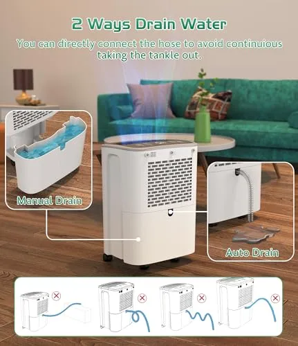 12L/Day Dehumidifier, FRESHDEW Dehumidifiers (New)