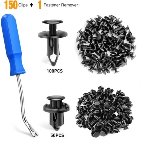 150 Pcs Car Push Retainer Clips Kits 2 Sizes Universal Auto Clips Fastener