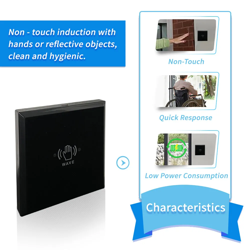 2.4Ghz Smart Phone Control Door System, Touchless Switch Control 400lbs Magnetic Lock with Outdoor Keypad/ RFID Reader
