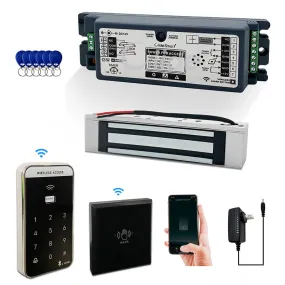2.4Ghz Smart Phone Control Door System, Touchless Switch Control 400lbs Magnetic Lock with Outdoor Keypad/ RFID Reader