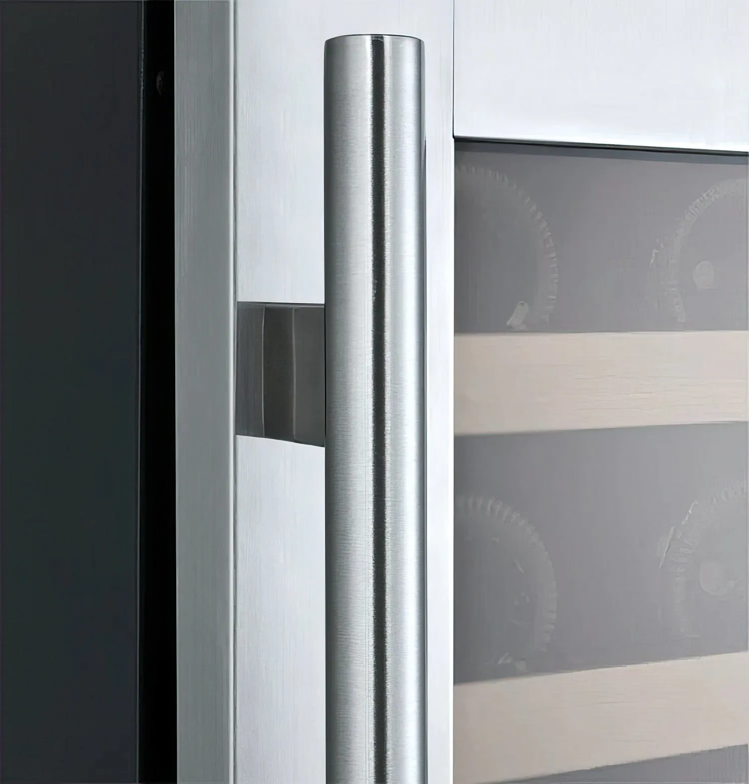 24" Wide FlexCount II Tru-Vino 56 Bottle Dual Zone Stainless Steel Left Hinge Wine Refrigerator