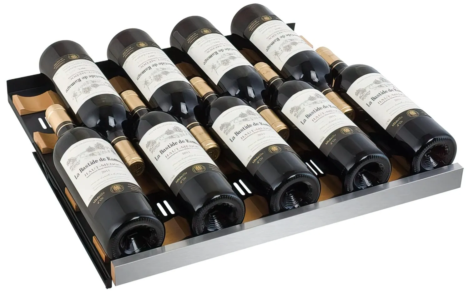 24" Wide FlexCount II Tru-Vino 56 Bottle Dual Zone Stainless Steel Right Hinge Wine Refrigerator