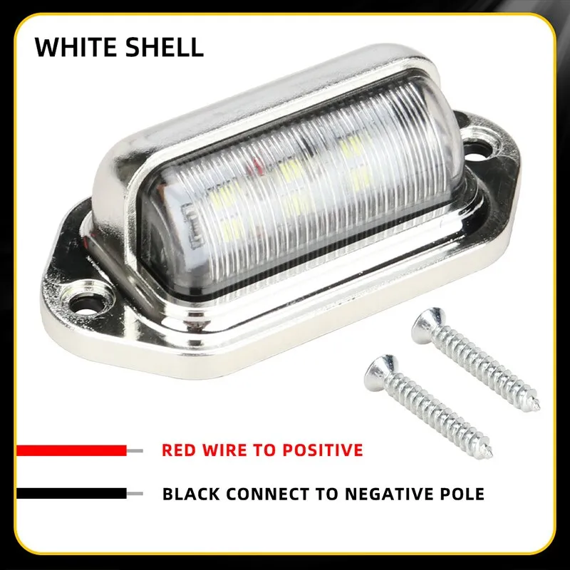 2PCS 6 SMD LED Side Marker Indicator Light For SUV Truck Trailer 24V Lorry Warning Taillight License Plate Light Clearance Lamp