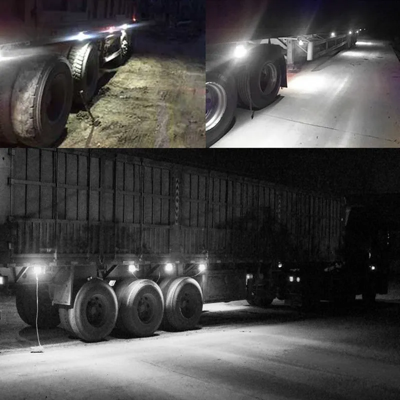 2PCS 6 SMD LED Side Marker Indicator Light For SUV Truck Trailer 24V Lorry Warning Taillight License Plate Light Clearance Lamp