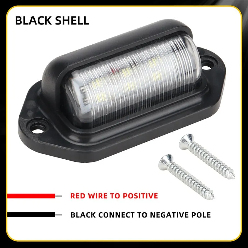 2PCS 6 SMD LED Side Marker Indicator Light For SUV Truck Trailer 24V Lorry Warning Taillight License Plate Light Clearance Lamp