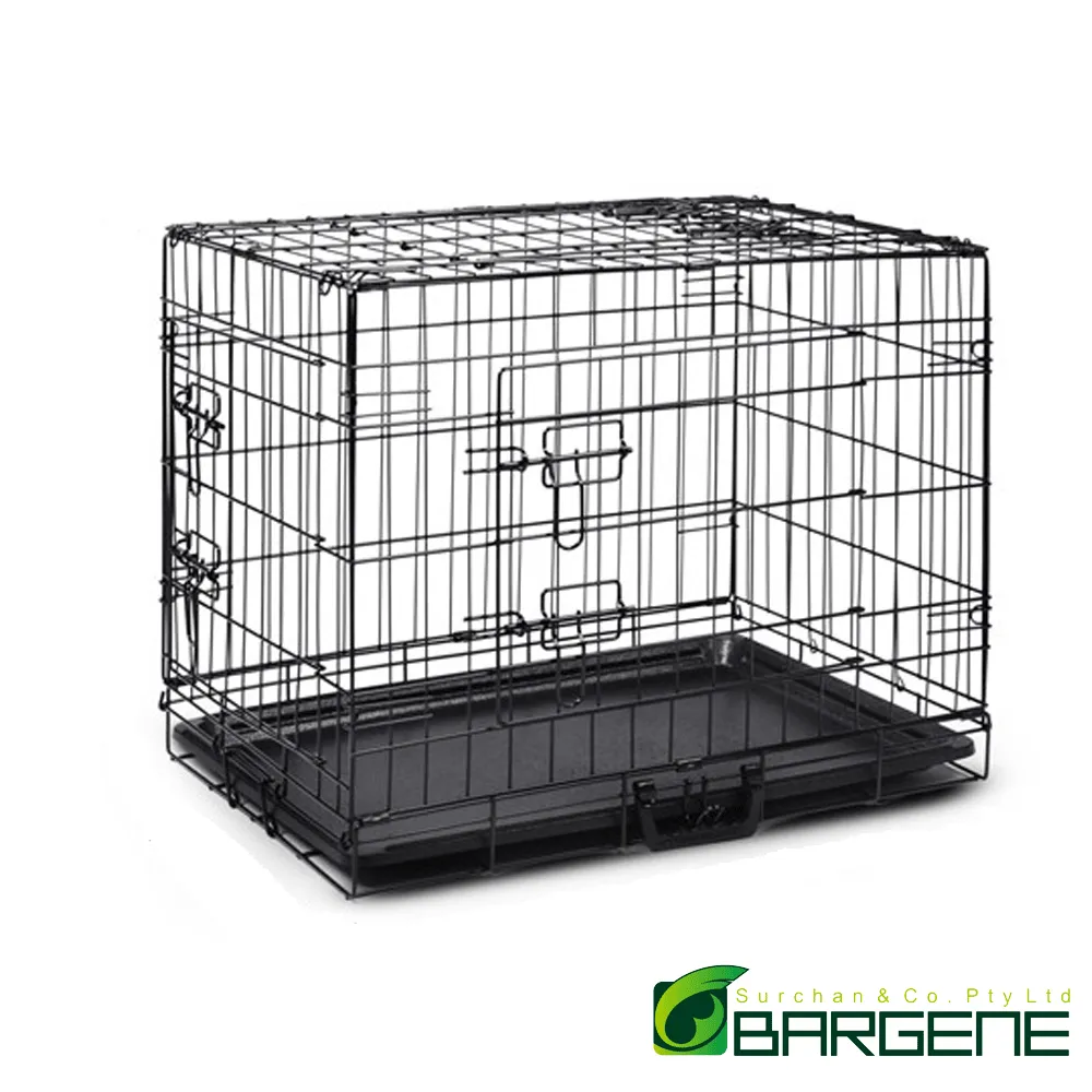 42" Portable Pet Dog Cage Collapsible Metal Crate Kennel