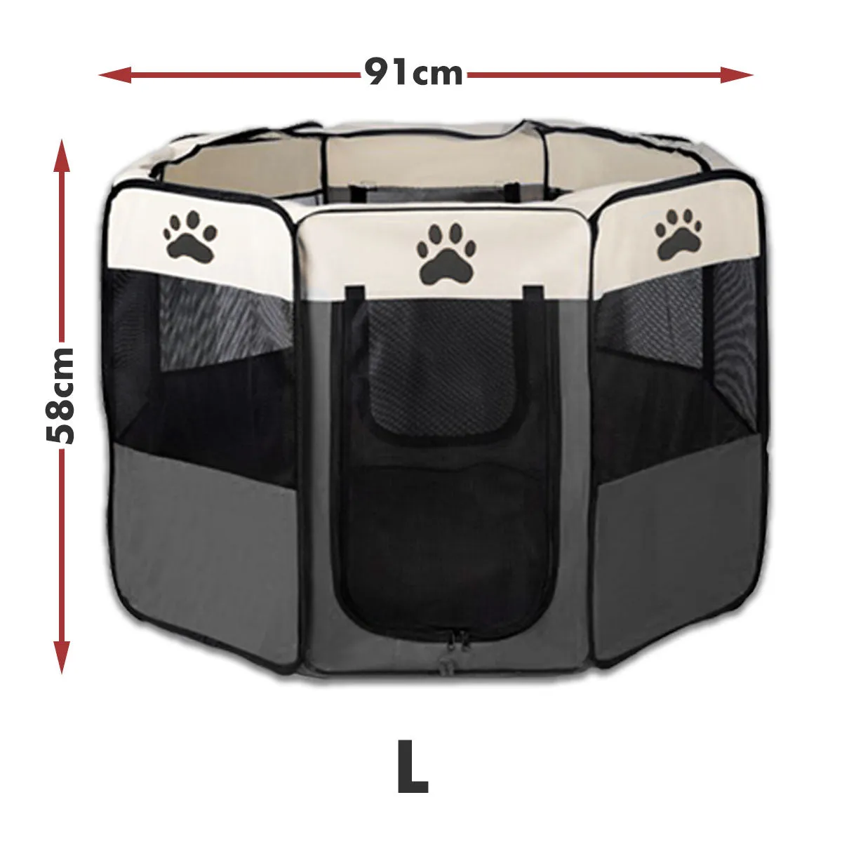 8 Panel Pet Dog Cat Crate Play Pen Bags Kennel Portable Tent Playpen Puppy Cage
