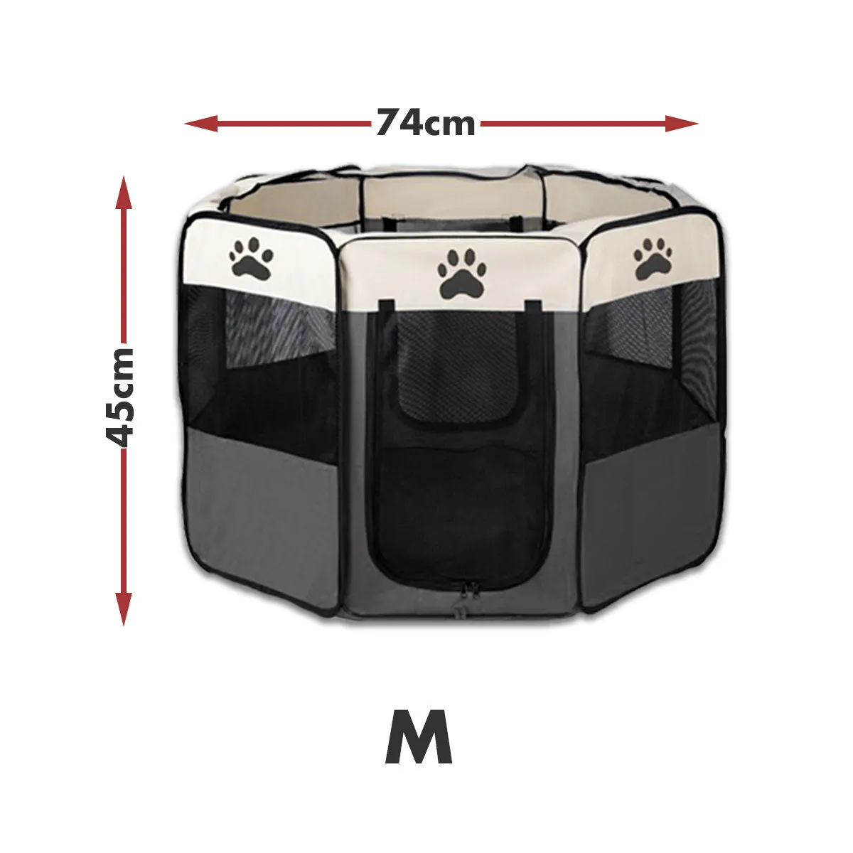 8 Panel Pet Dog Cat Crate Play Pen Bags Kennel Portable Tent Playpen Puppy Cage