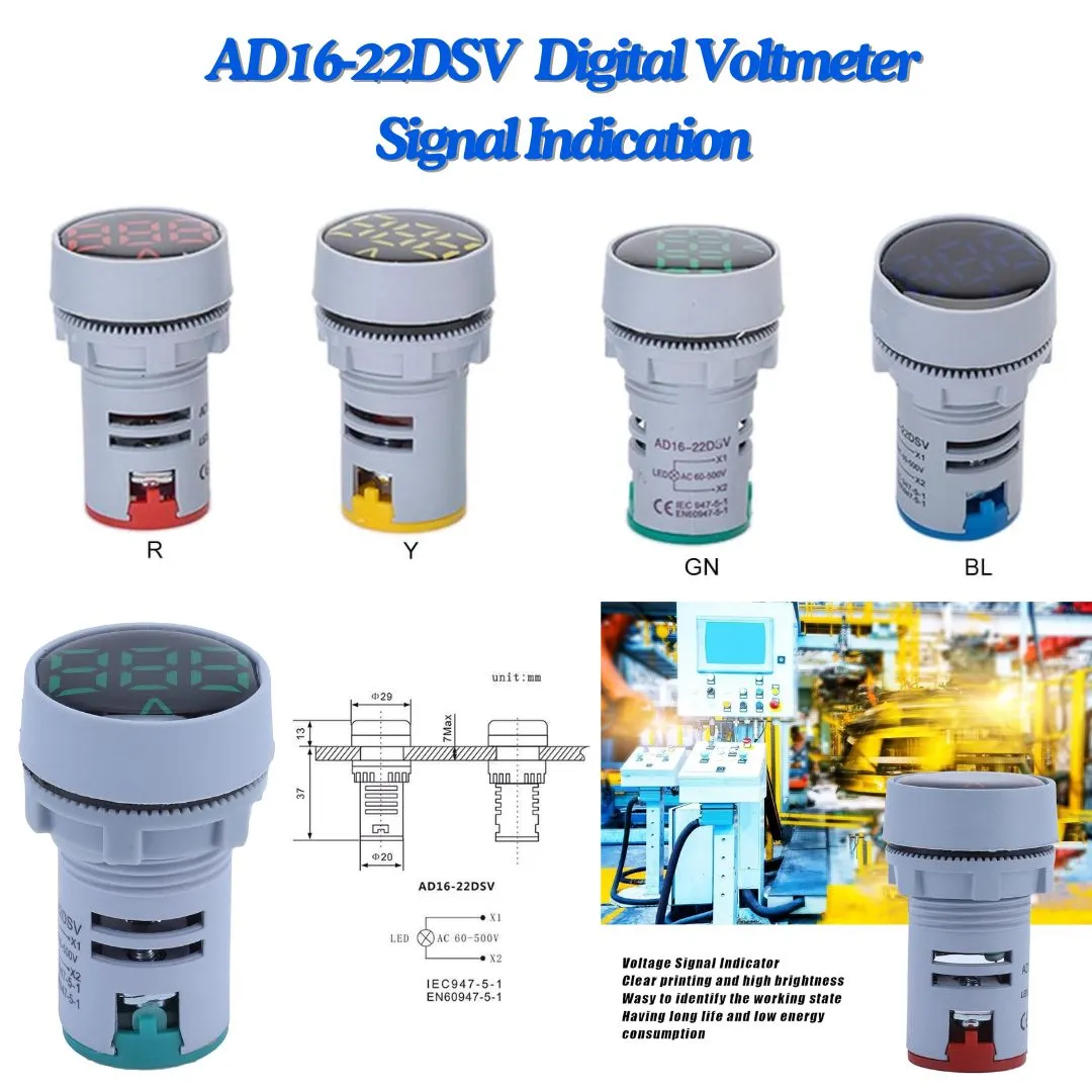 AD16-22 AC Digital LED Indicator Meter Display [Panel Mount]