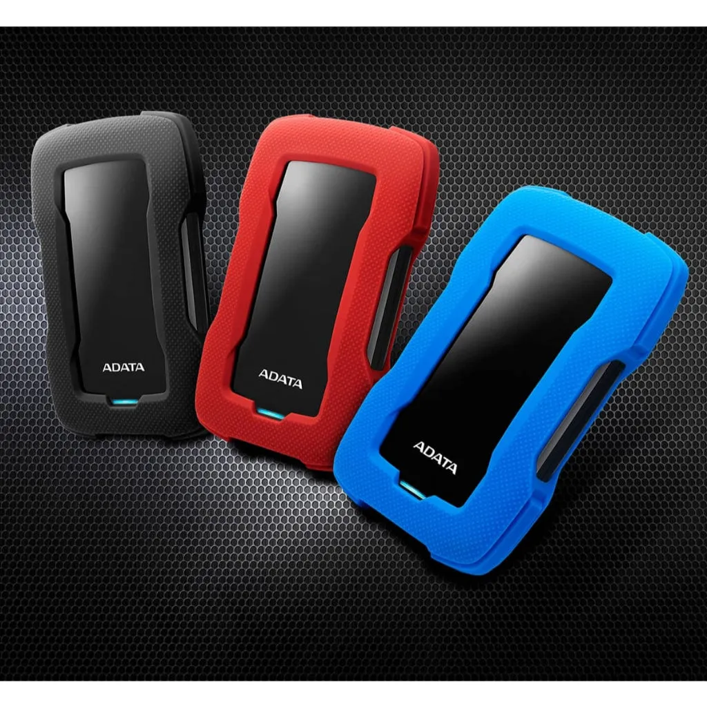 Adata HD330 USB3.0 Portable External Hard Drive HDD With Shock Sensors Protection - Red/Black/Blue (1TB / 2TB / 4TB)