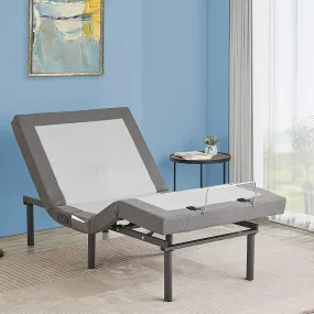 Adjustable Bed Frame Twin XL Electric Massage Adjustable Bed Base Independent Head & Foot Incline Wireless Remote Control