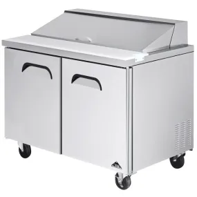 Akita AST-48 48" (2) Door Refrigerated Salad and Sandwich Prep Table