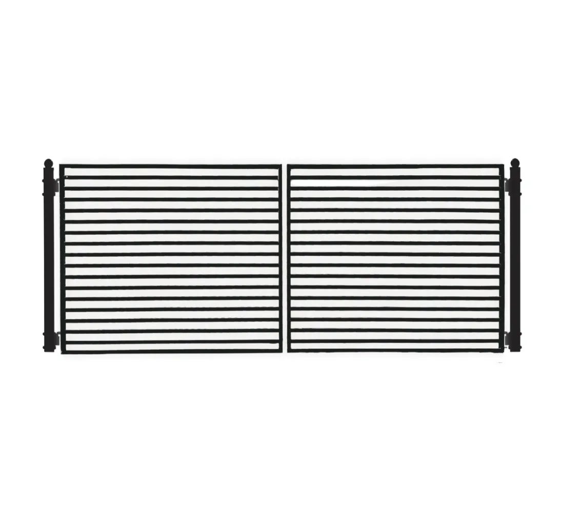 Aleko Steel Dual Swing Driveway Gate - Milan Style 12 x 6 Feet