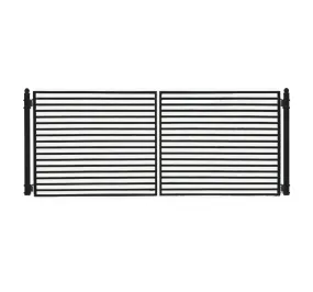 Aleko Steel Dual Swing Driveway Gate - Milan Style 12 x 6 Feet
