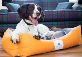 Amherst 2 in 1 Dog bed - Butterscotch Yellow with Blue Check