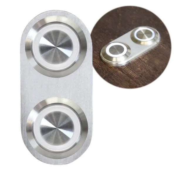 Auto-Loc Daytona Switch Panel - 2 x 2 in Oval - 2 Momentary Toggle - Indicator Lights - Polished