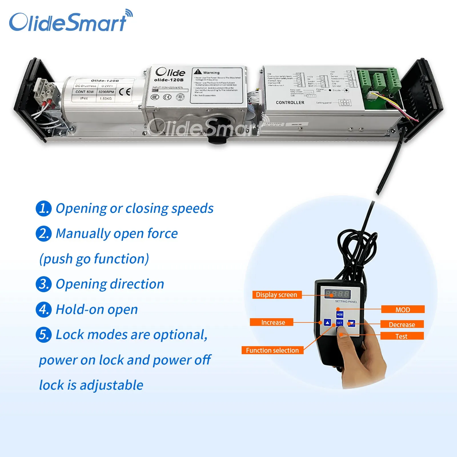 Automatic Door Opener With Wireless Fingerprint Door Lock/Hand Touch Switch, Manufacturer