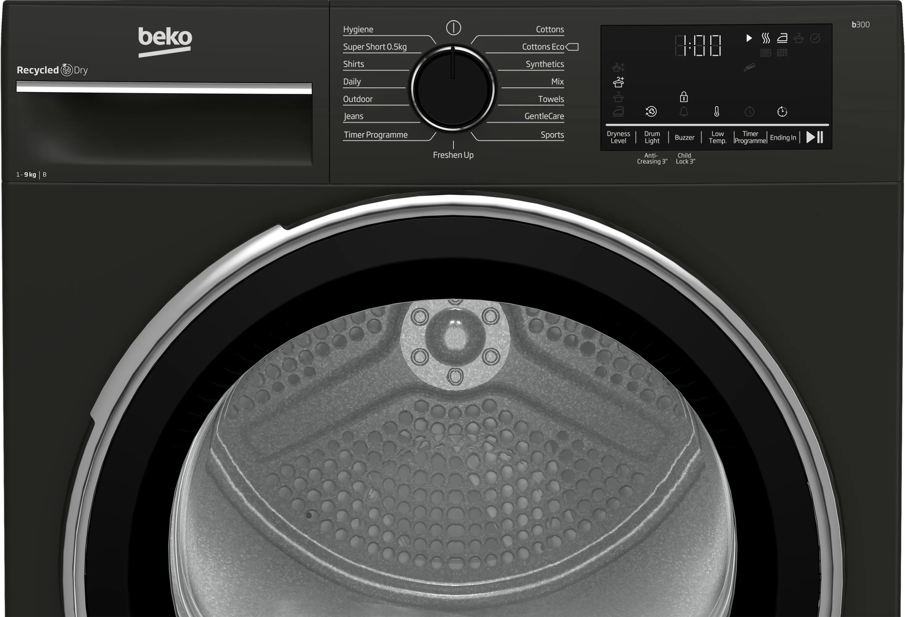 BEKO 9KG 1400RPM FREESTANDING WASHING MACHINE GRAPHITE | B3W5941IG