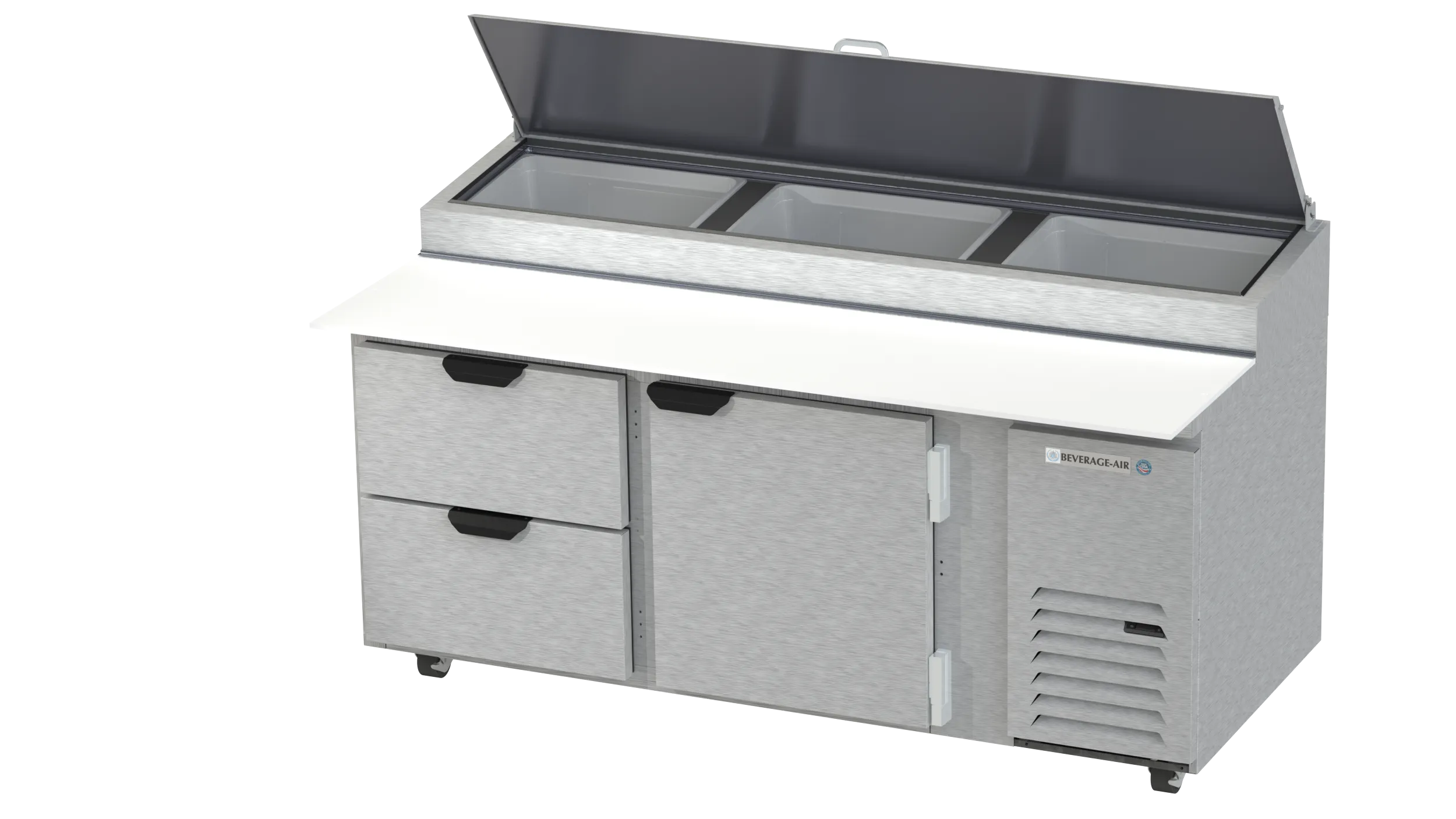 Beverage Air DPD72HC-2 Pizza Prep Refrigerator 72"