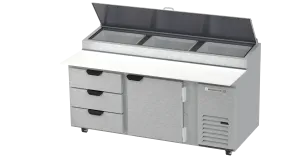 Beverage Air DPD72HC-3 Pizza Prep Refrigerator 72"