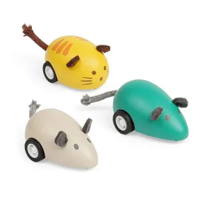 Bigjigs Cat and Mouse Pull-back Racers (set of 3)