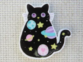 Black Celestial Cat Needle Minder, Cover Minder, Magnet