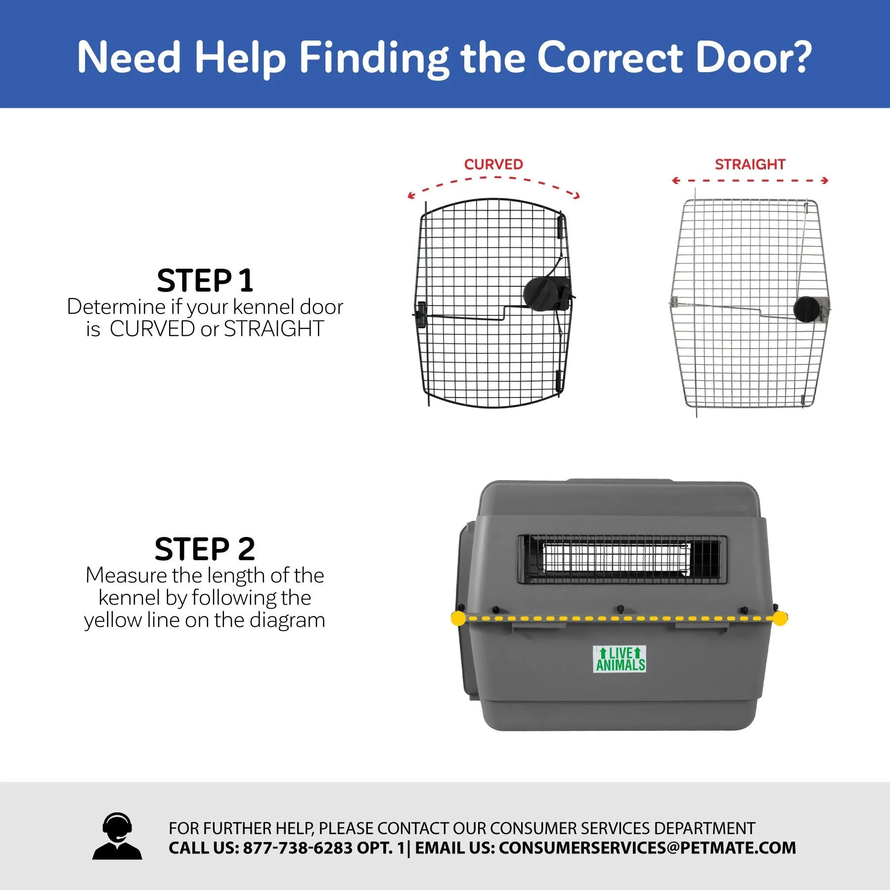 Black Replacement Door for 19" Plastic Kennels