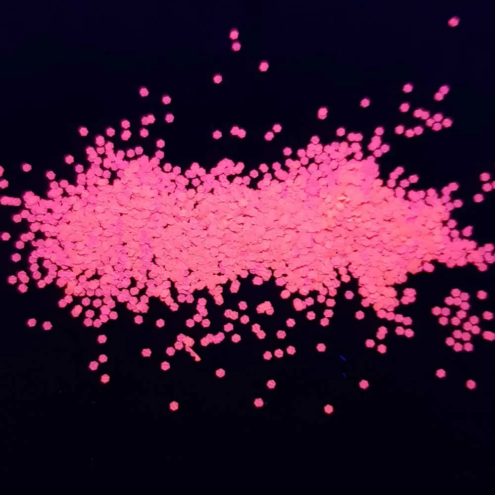 Bright Pink Chunky Glitter (UV Glitter Mini Hexagons) - Shocking Pink