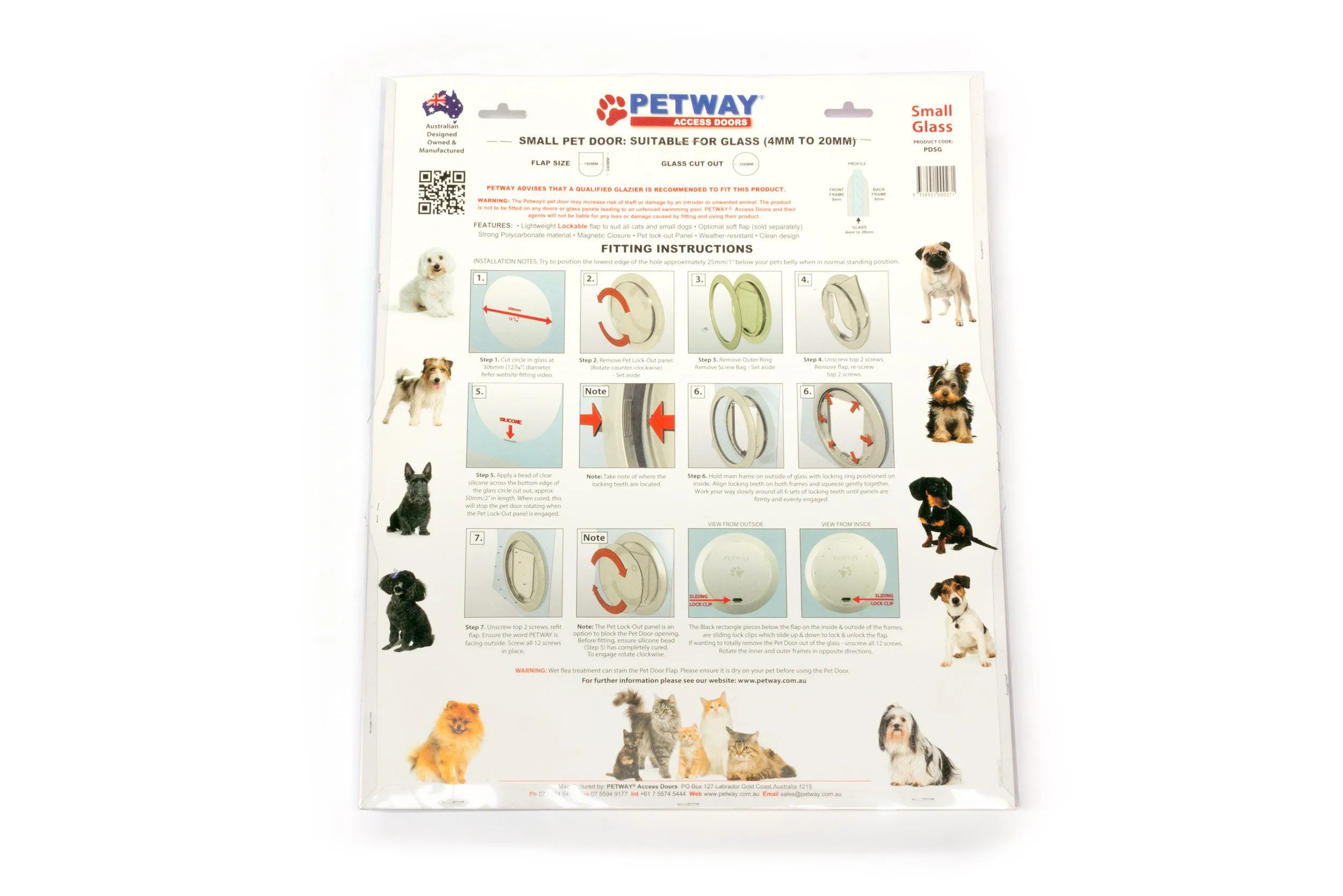 Cat Door to suit Glass Door or Window