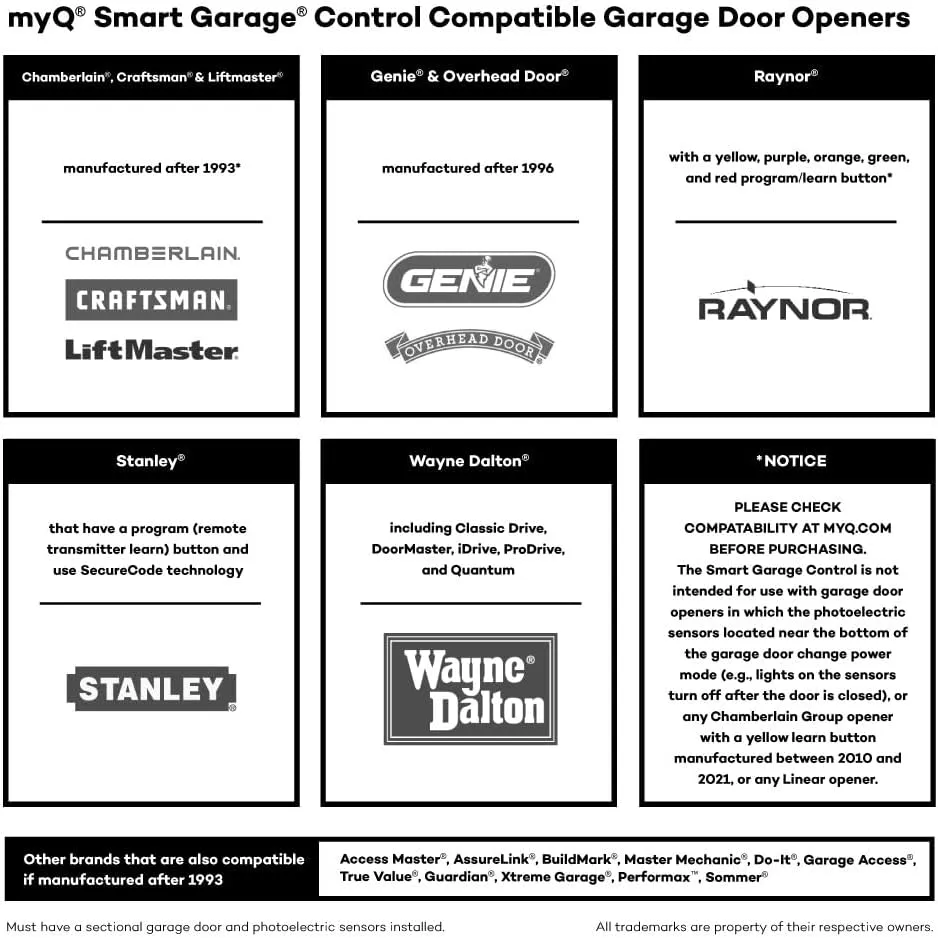 Chamberlain myQ-G0401 Wi-Fi Garage Door Opener Control - Smartphone Access Anywhere