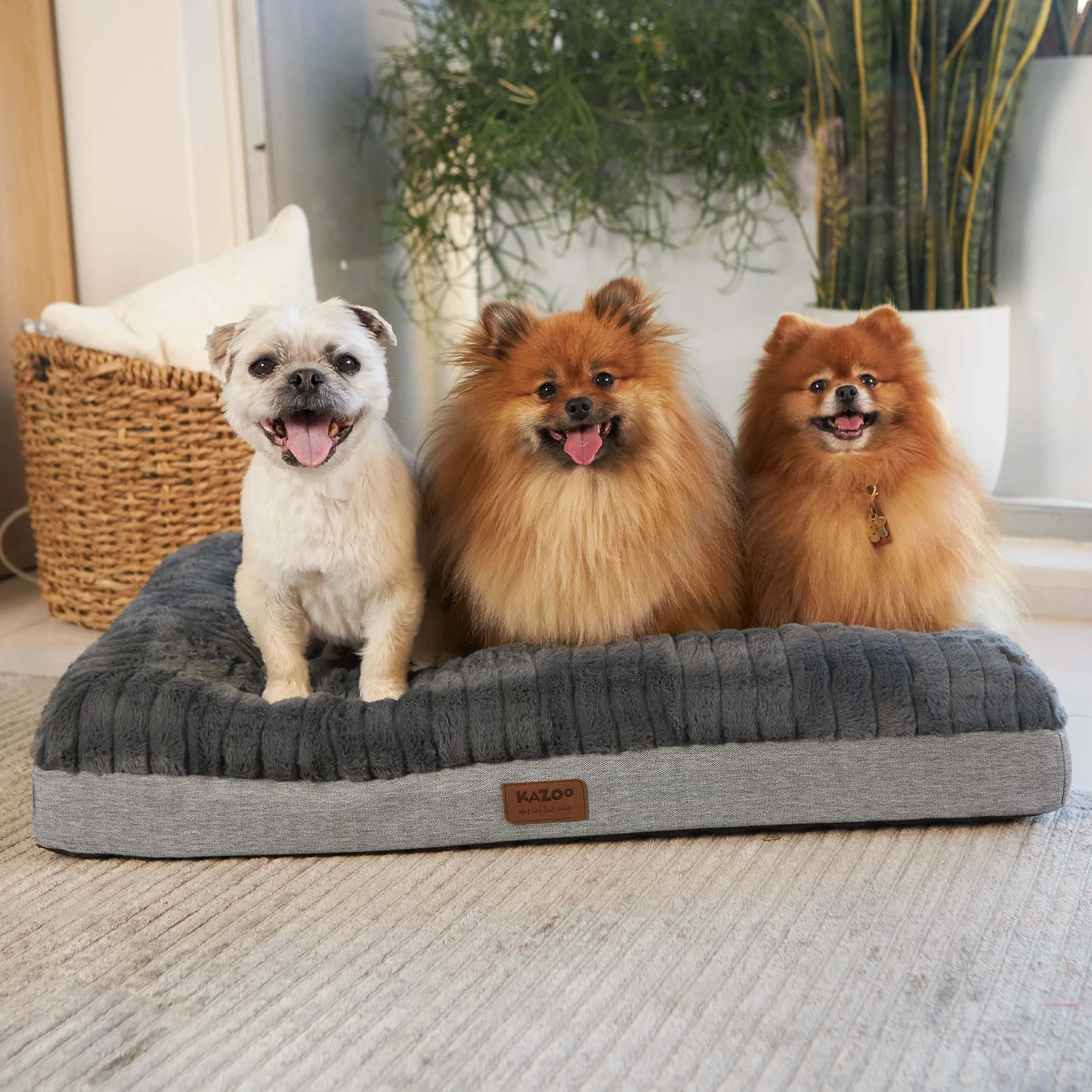Cloud Comfort Dog Bed - Charcoal & Grey