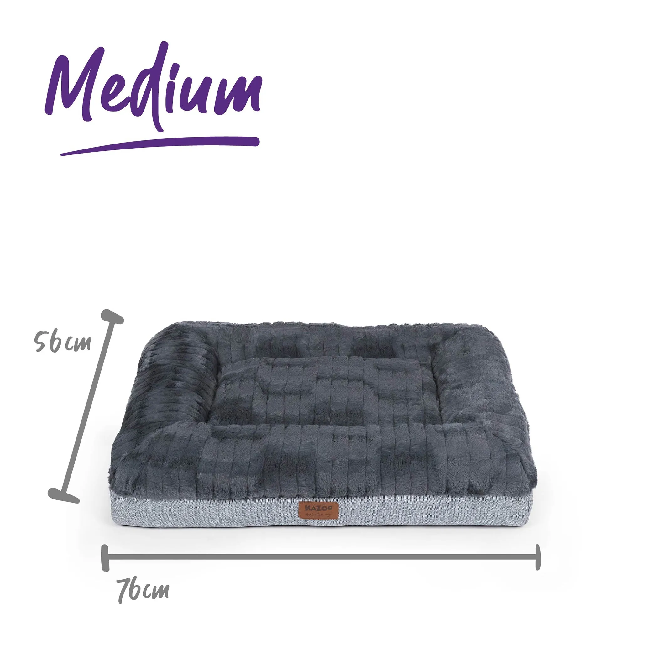 Cloud Comfort Dog Bed - Charcoal & Grey