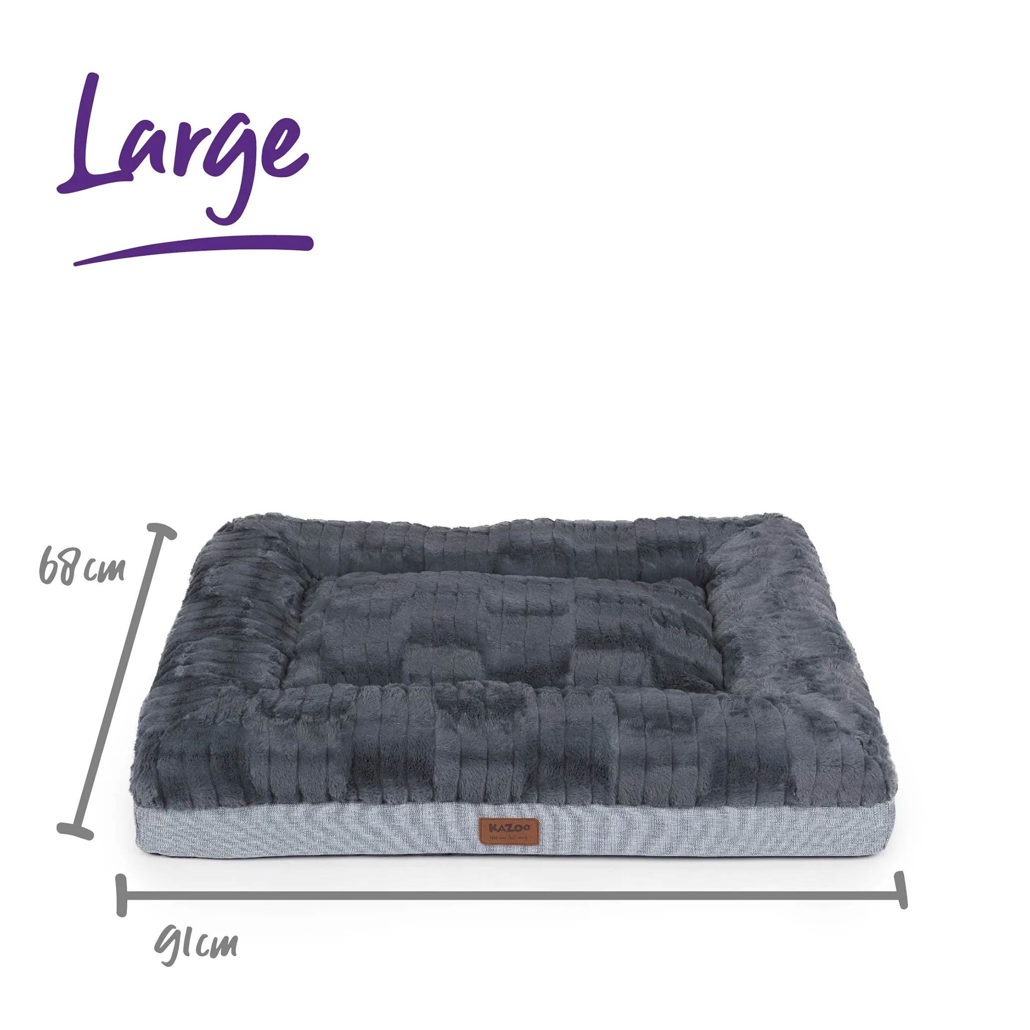 Cloud Comfort Dog Bed - Charcoal & Grey