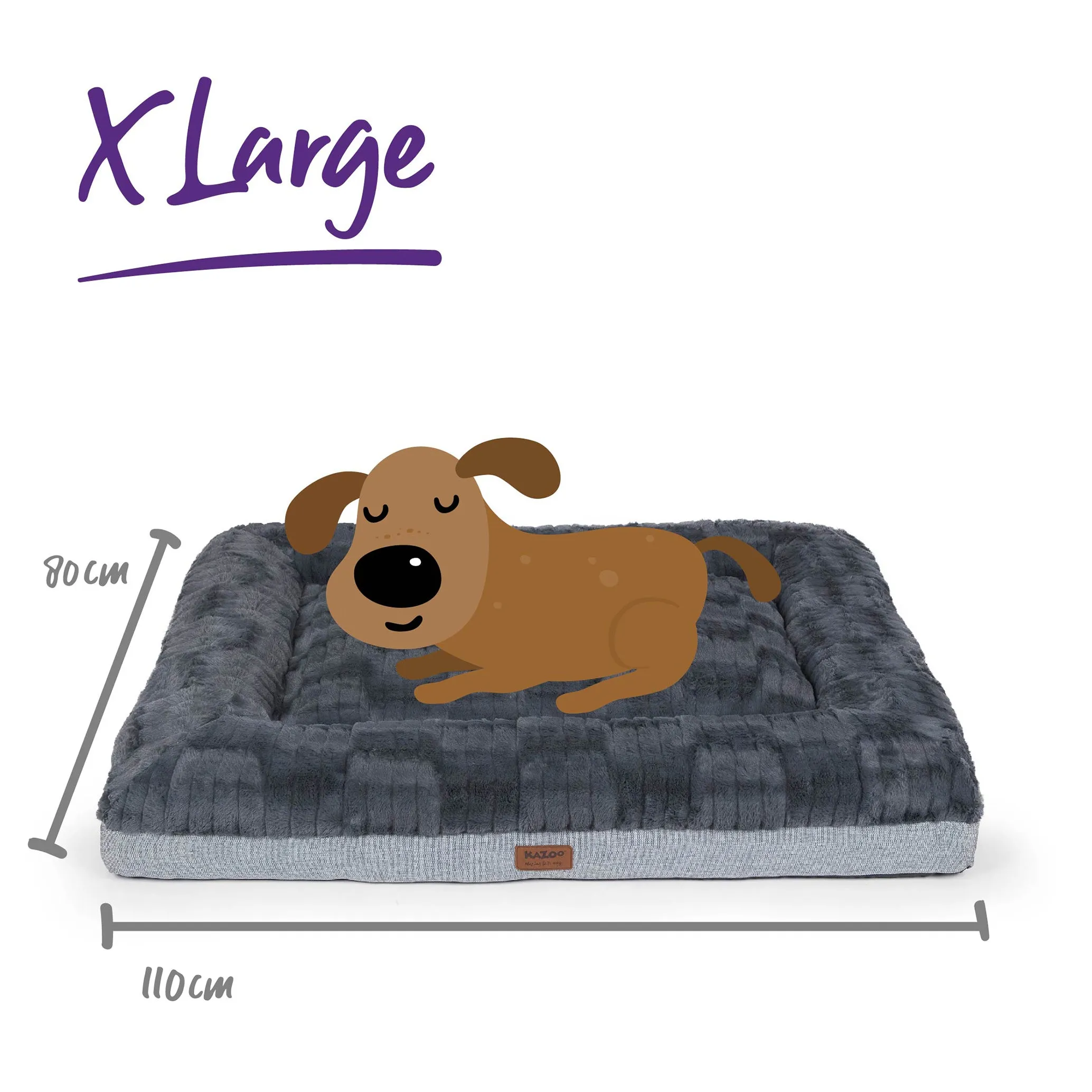 Cloud Comfort Dog Bed - Charcoal & Grey