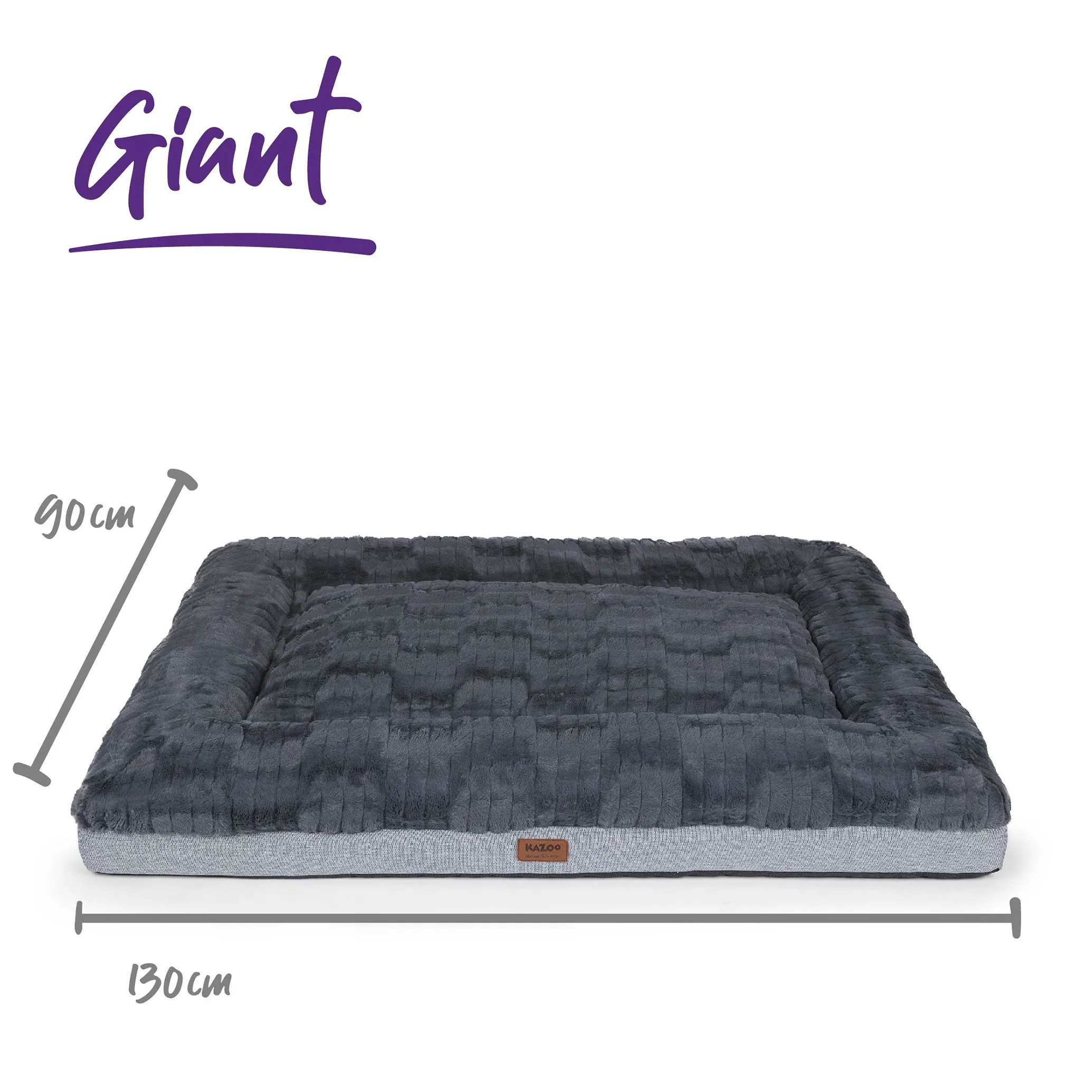 Cloud Comfort Dog Bed - Charcoal & Grey