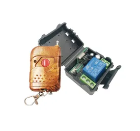 [Combo 8] 433MHz 12V Relay Wireless RF Control Switch with 1CH One Button Brown Remote Transmitter