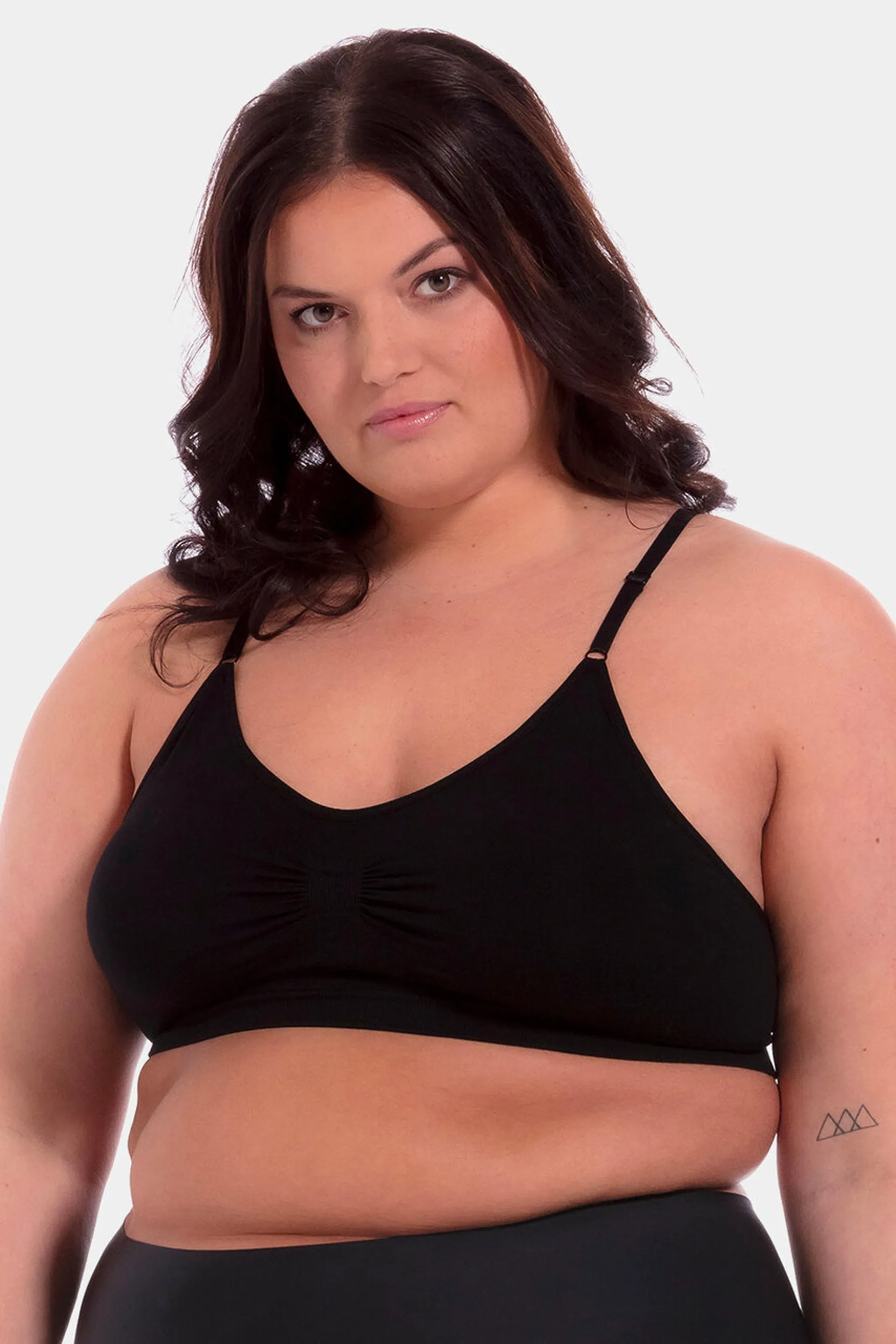 Comfort Bra Spaghetti Straps Bamboo Black