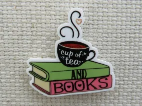 Cup of Tea and Books Needle Minder, Cover Minder, Magnet