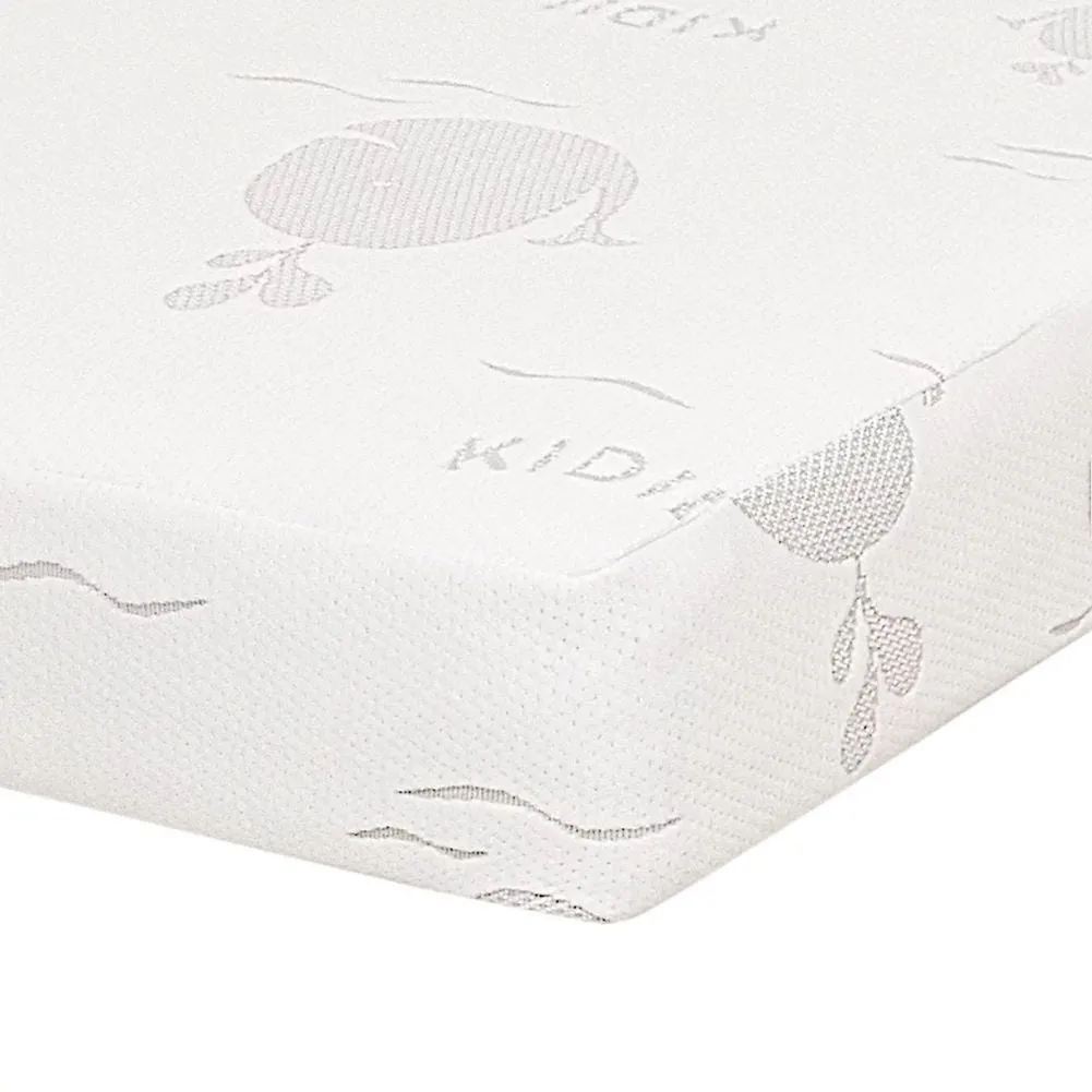 Dear-Born Baby Chelsea 4-in-1 Convertible Crib and Mattress Bundle - White with Natural Base