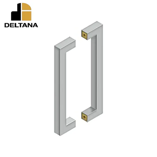 Deltana - 12" Contemporary Pull - Back-to-Back - 1-3/8 - 1-7/8" Door Thickness - Optional Finish