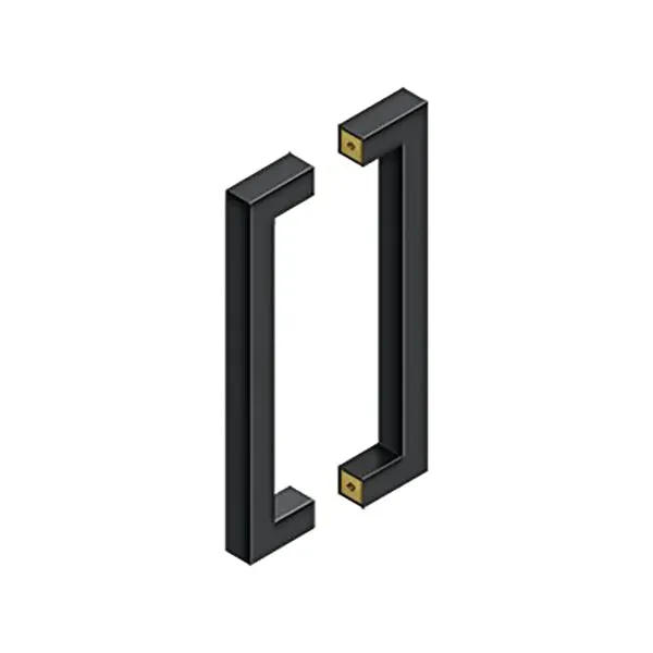 Deltana - 12" Contemporary Pull - Back-to-Back - 1-3/8 - 1-7/8" Door Thickness - Optional Finish