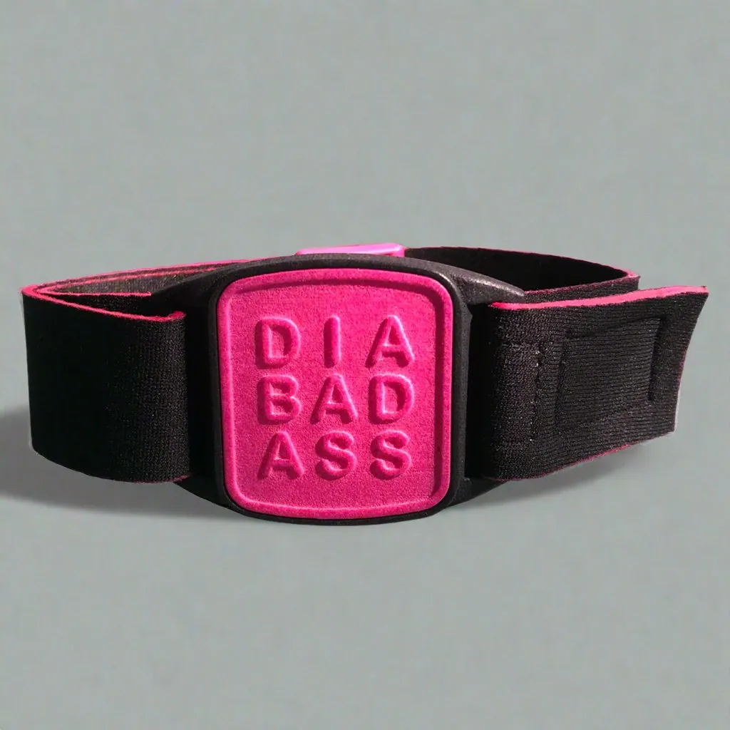 Dexcom G7 CGM Sports & Swim Armband Cover - Magenta Diabadass Dexband