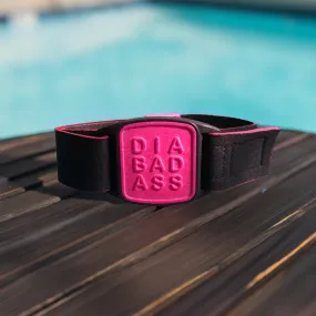 Dexcom G7 CGM Sports & Swim Armband Cover - Magenta Diabadass Dexband