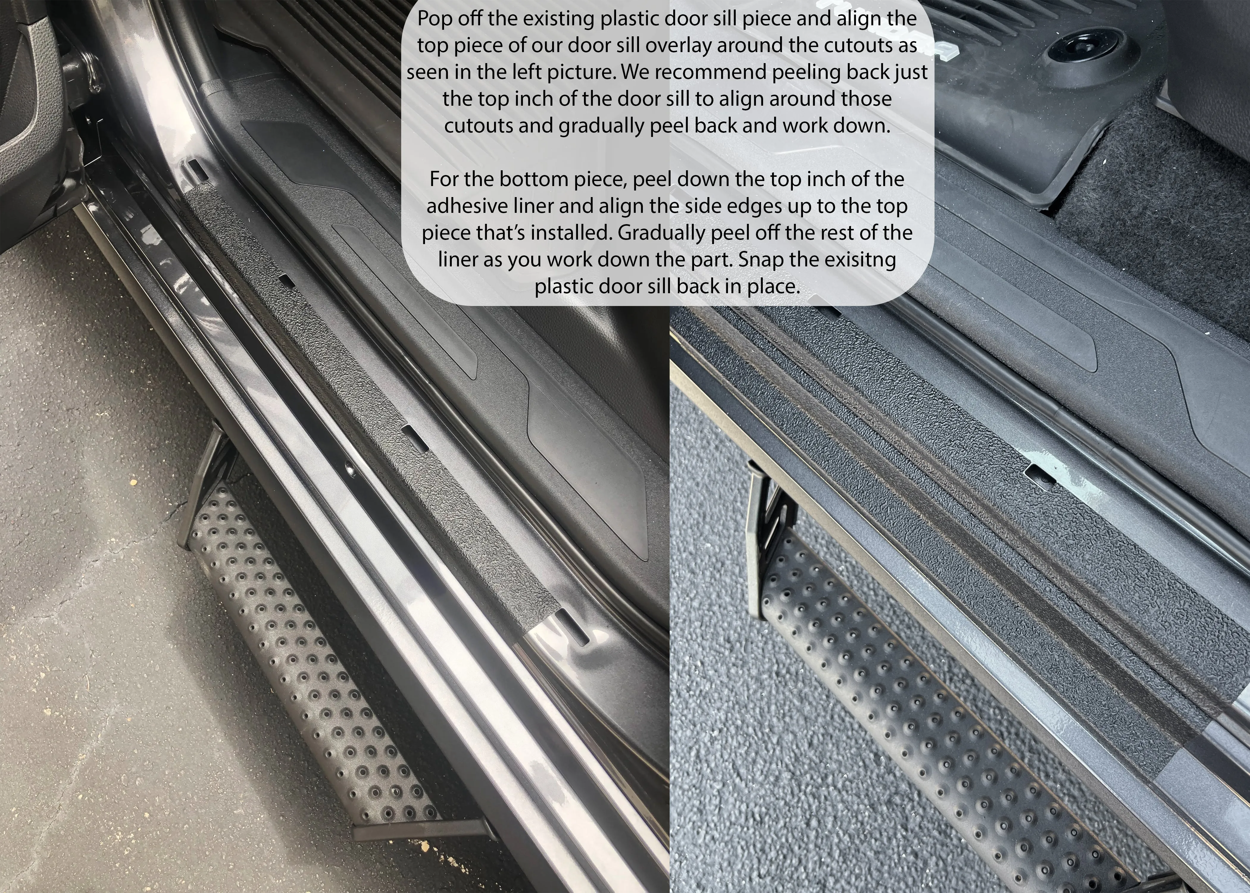 Door Sill Protection Overlays Fits 2022-2024 Toyota Tundra