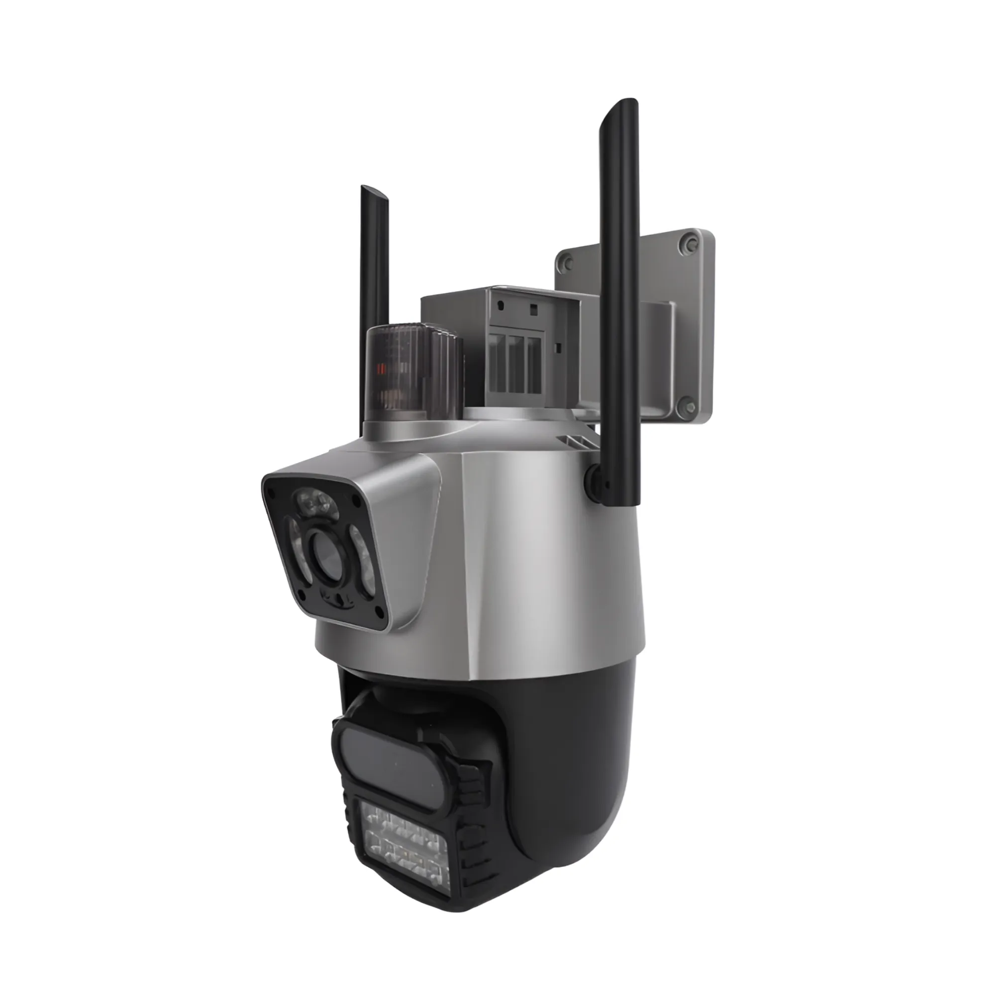 Dual-Lens Wi-Fi Security Camera for Full-Coverage Outdoor Monitoring
