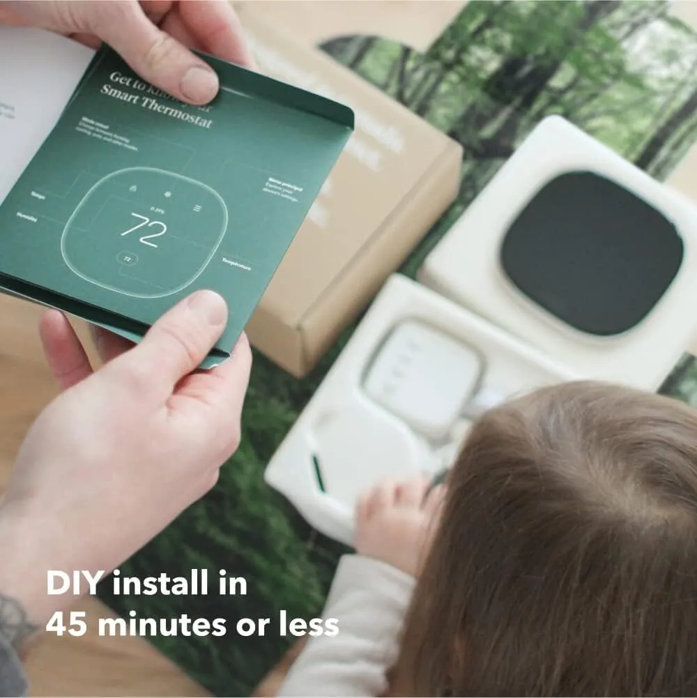 ecobee New Smart Thermostat Enhanced - Programmable Wifi Thermostat - Works with Siri, Alexa, Google Assistant - Energy Star Certified - Smart Home  (Refurbished)