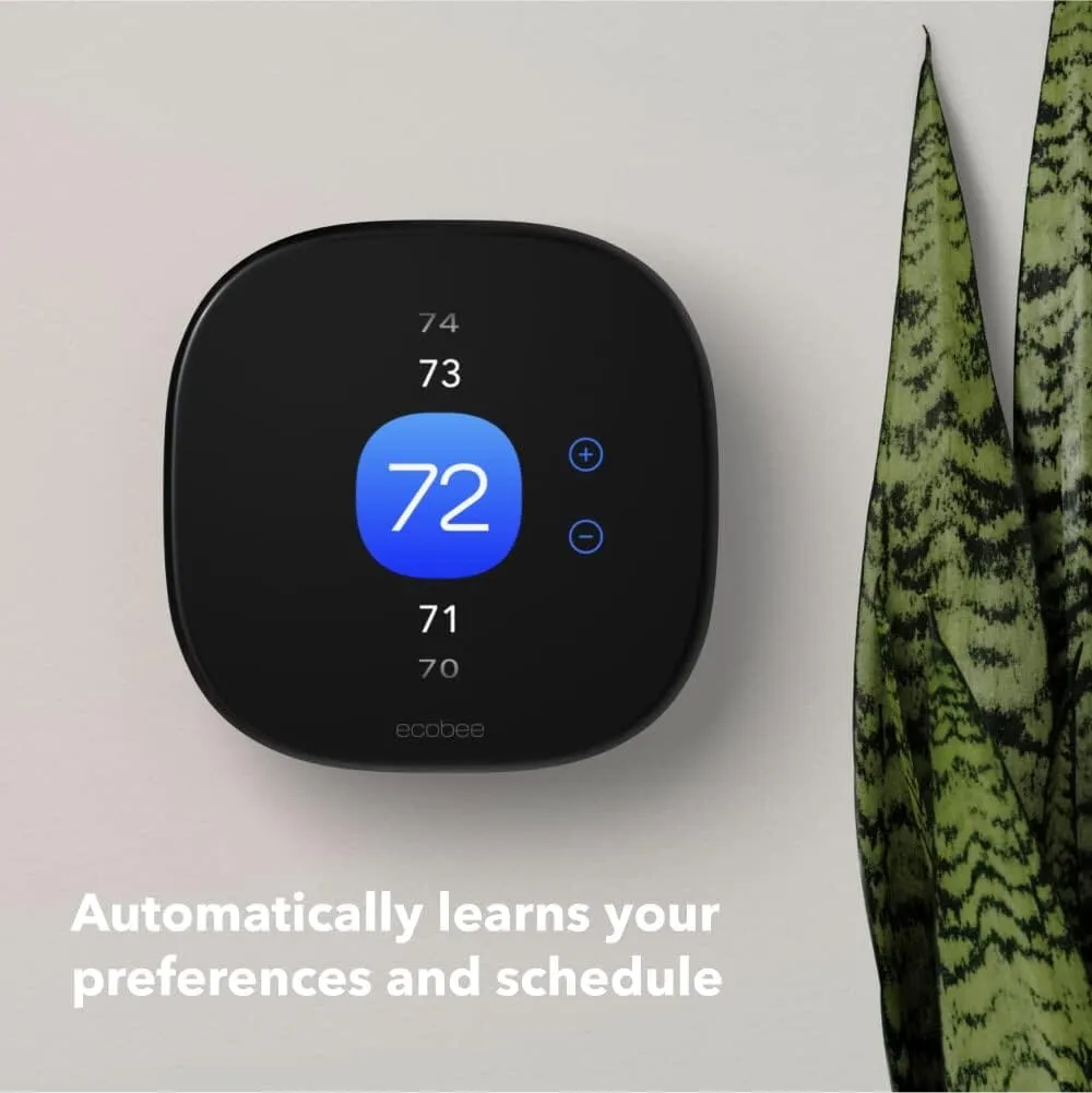 ecobee New Smart Thermostat Enhanced - Programmable Wifi Thermostat - Works with Siri, Alexa, Google Assistant - Energy Star Certified - Smart Home  (Refurbished)