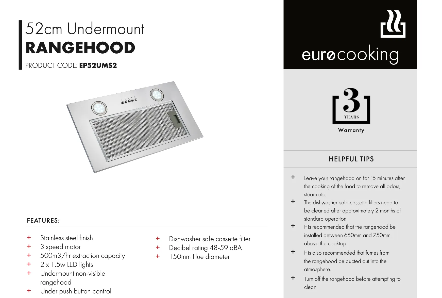 Euro Appliances EI07 60cm Induction Package